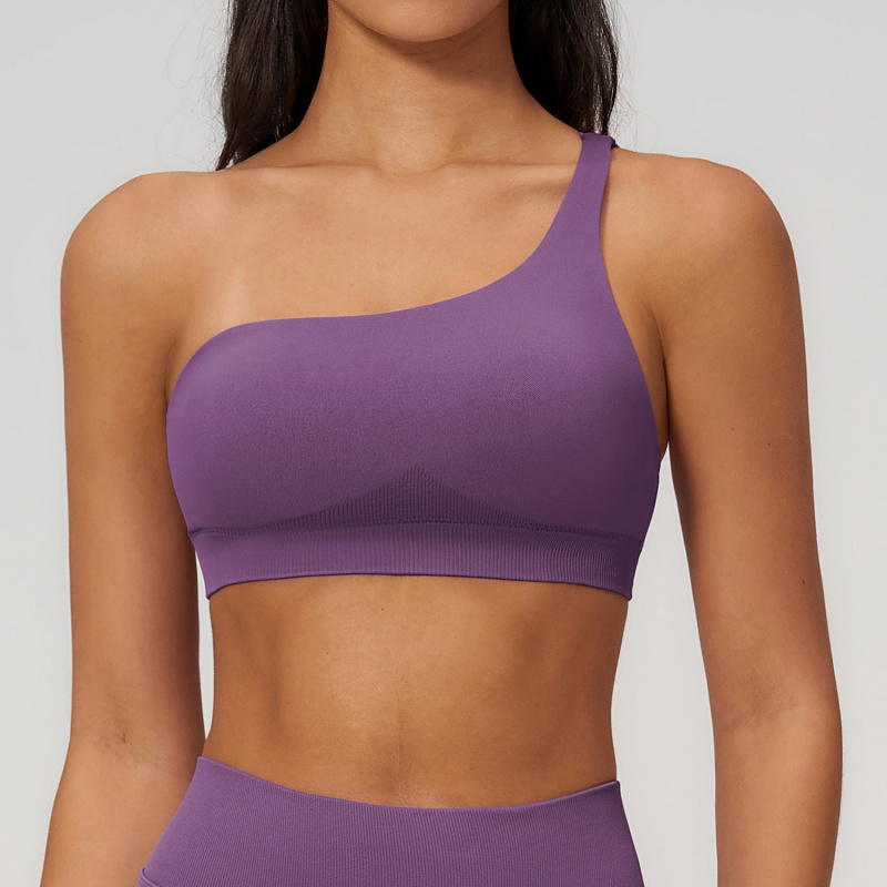 Sports Bra High Impact - Spring Single-Shoulder Sporty Woman Top Beauty