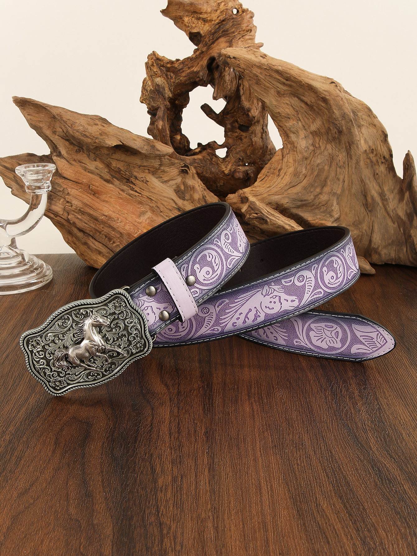 A purple Western cowboy-style  - Corset Waist Cinch 评论和价格