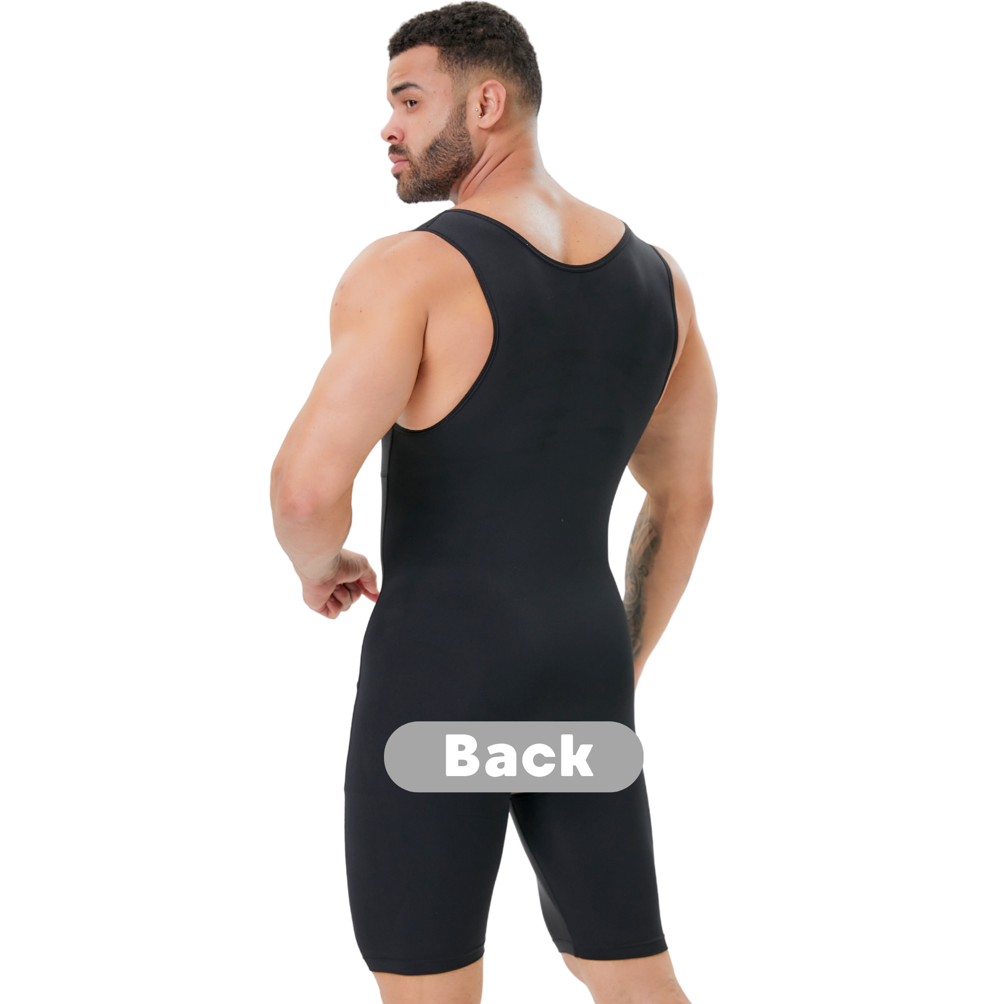 Men's Double Layer Tummy Contr - Shapewear Bodysuit Firm 评论和价格