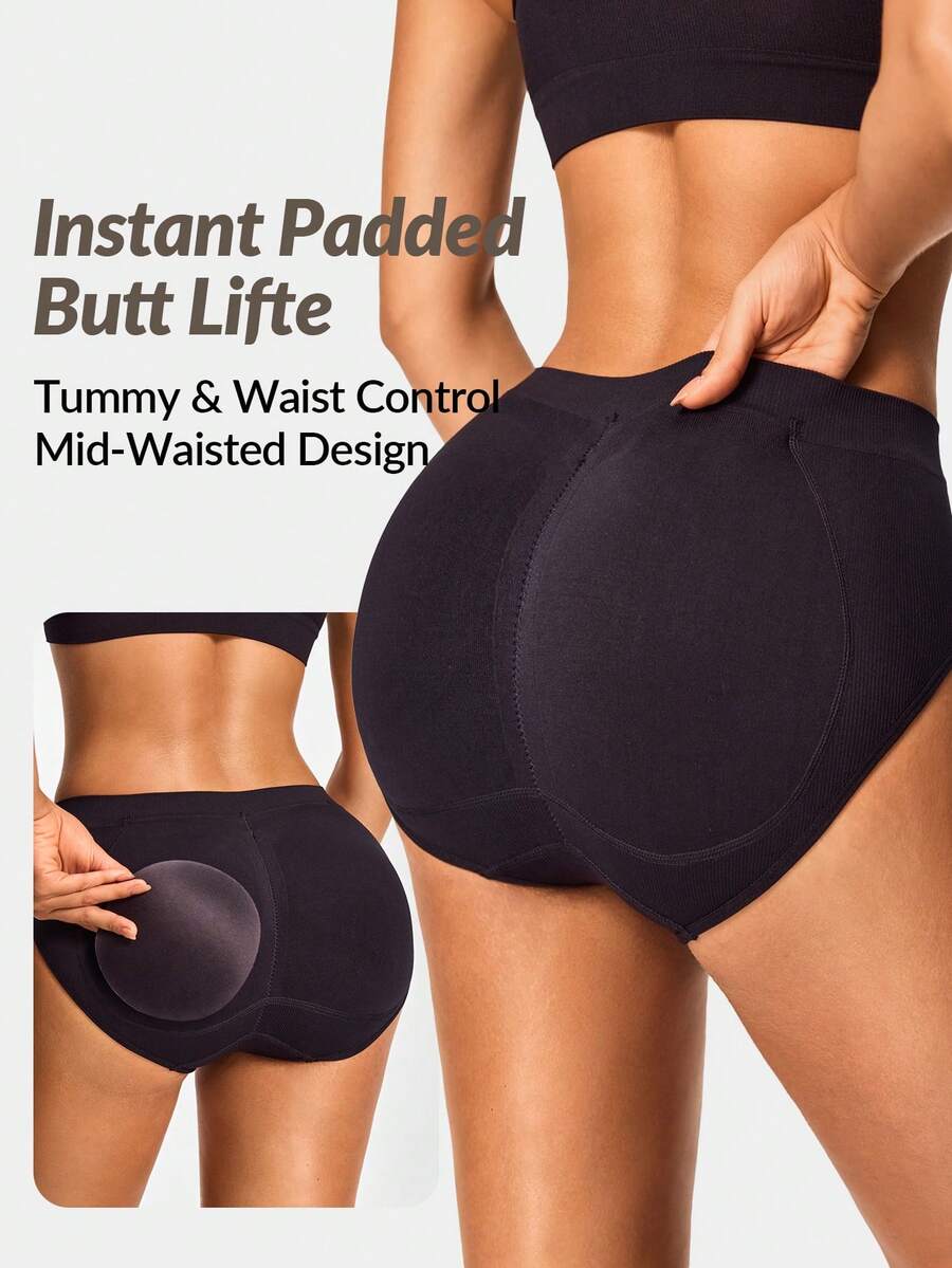 Seamless Mid-Rise Padded Brief - Seamless Underwear Women 评论和价格