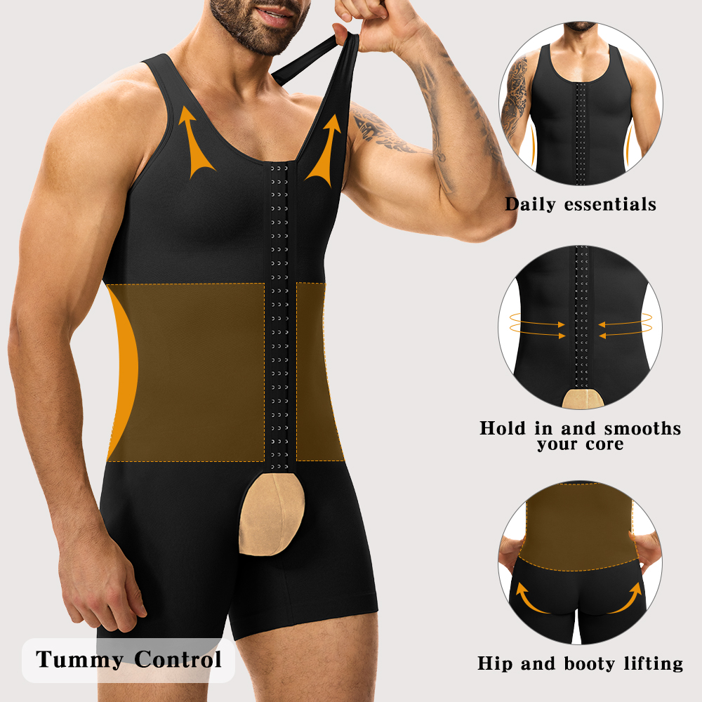 Men's Compression Shapewear  T - Shapewear Bodysuit Firm 评论和价格