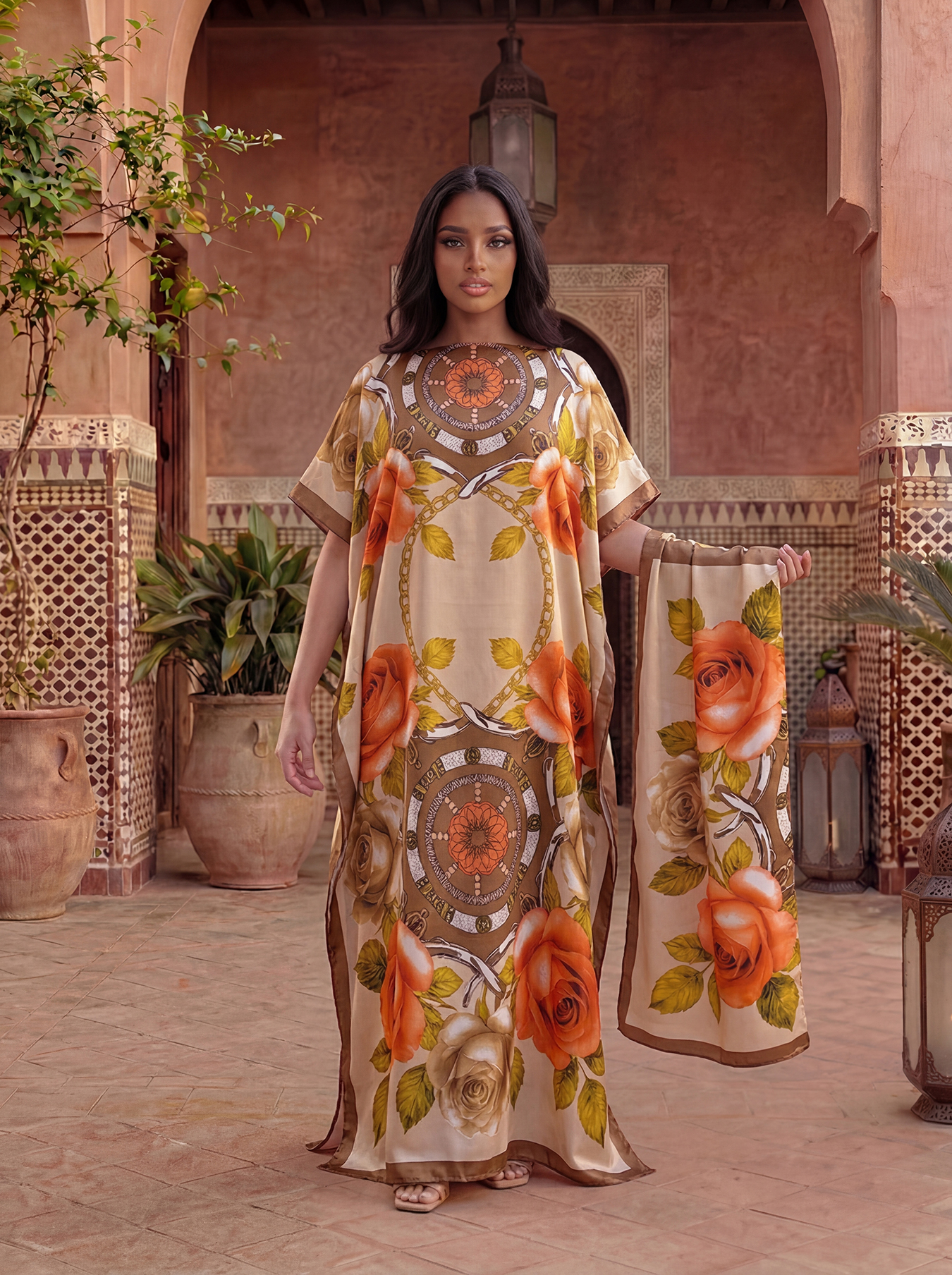 New Style Long Loose Silk Blen - Robe Silk Women 评论和价格