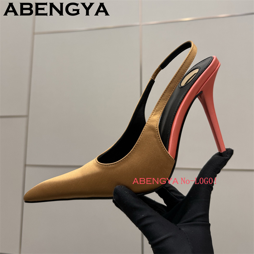 Multi-color Satin Pointy Toe T - Slip Dress Satin 评论和价格