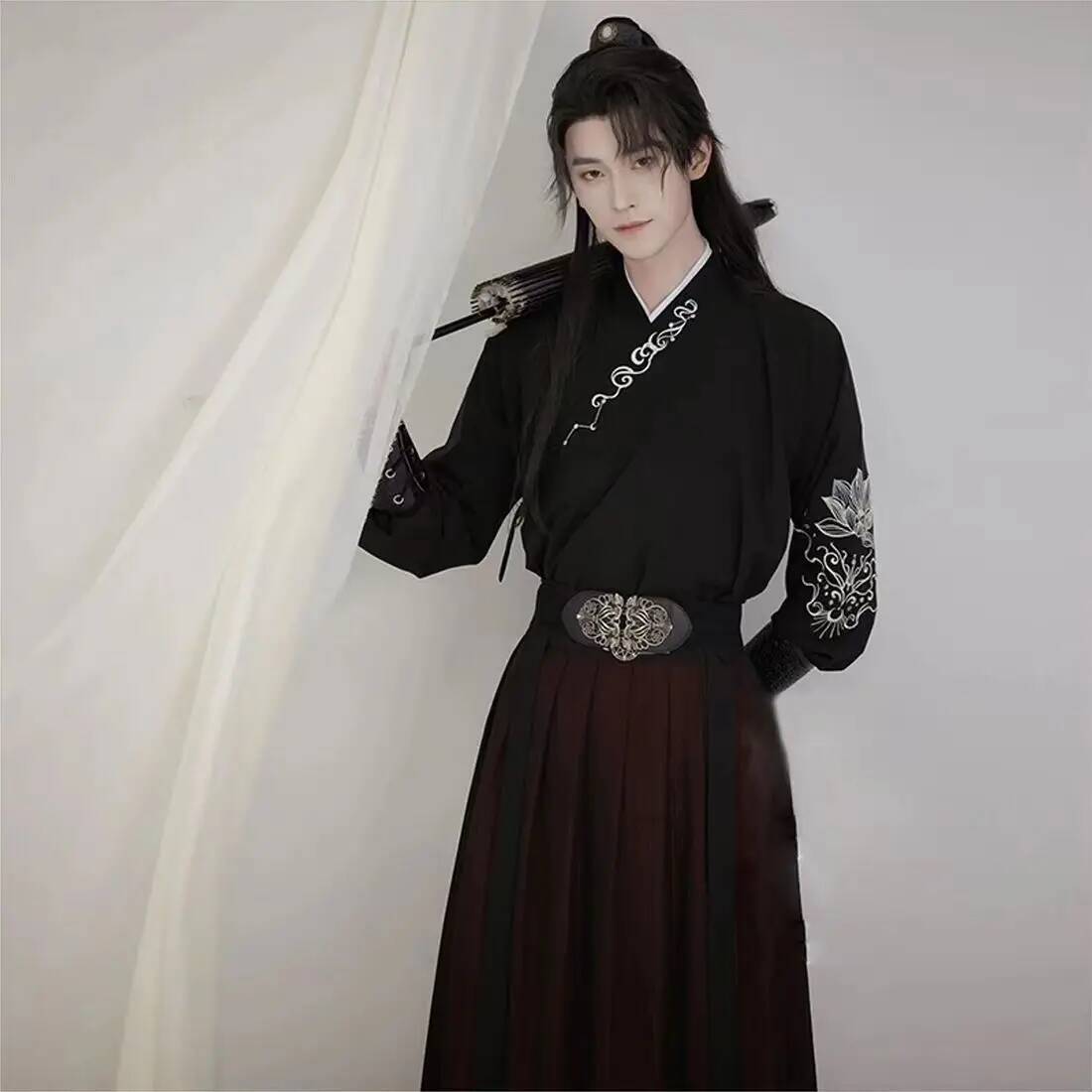 Ancient knight hanfu men women - Robe Silk Women 评论和价格