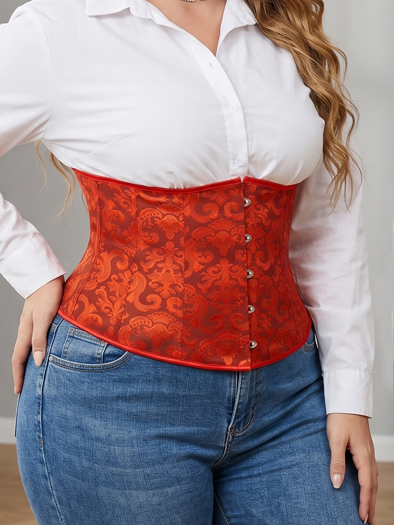 Women's Plus Size Court Lace W - Corset Waist Cinch 评论和价格