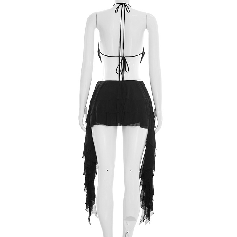 Women Sexy Solid Mesh 2 Piece  - Cami Top Lace 评论和价格