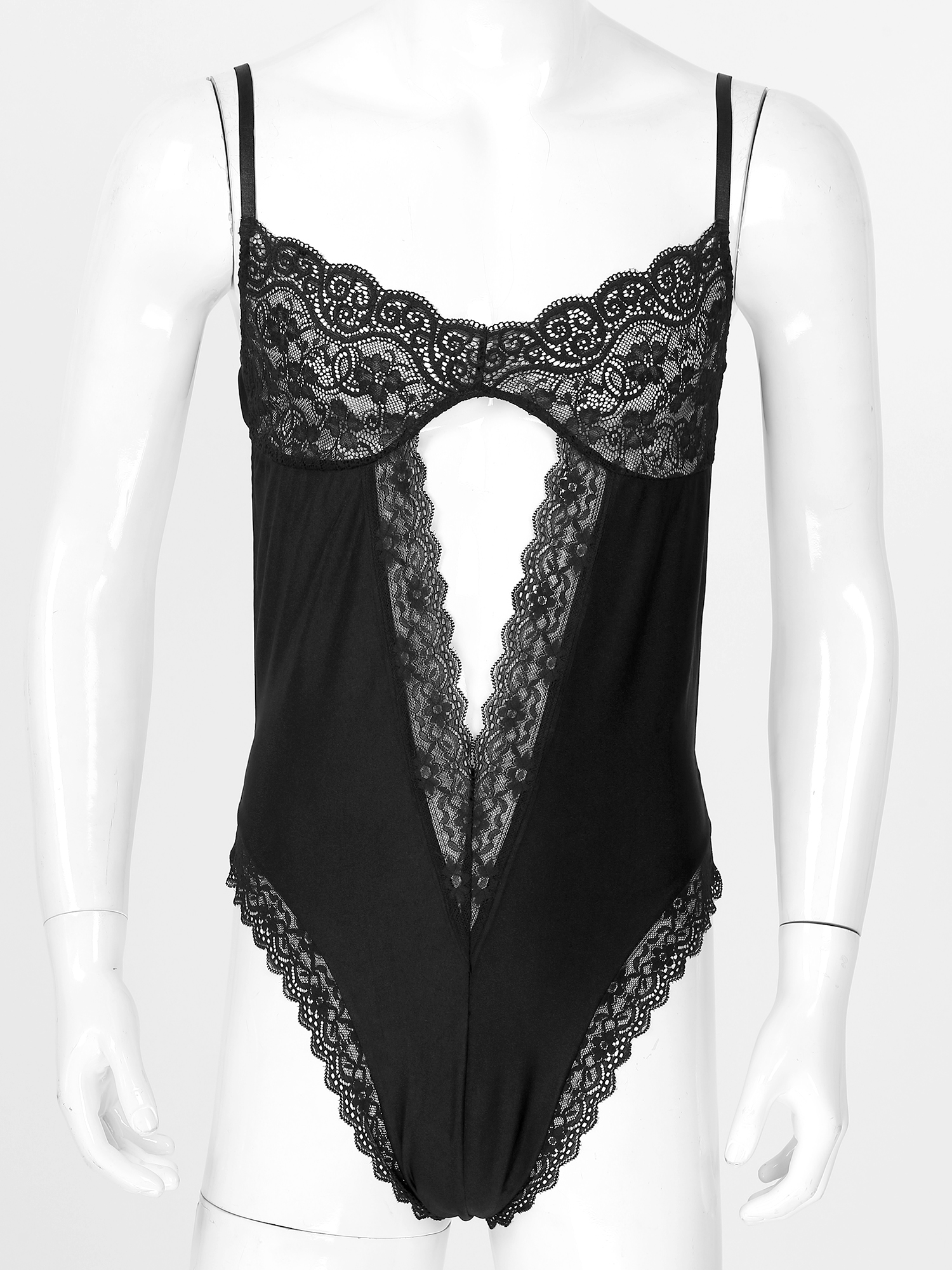 Men Sexy Bodysuit Lingerie Gay - Lace Teddy Lingerie 评论和价格