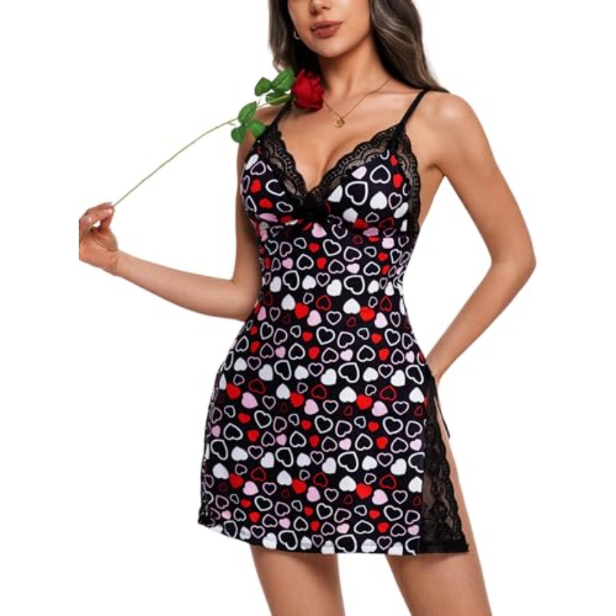 Night Gowns for Women V Neck L - Babydoll Chemise Night 评论和价格