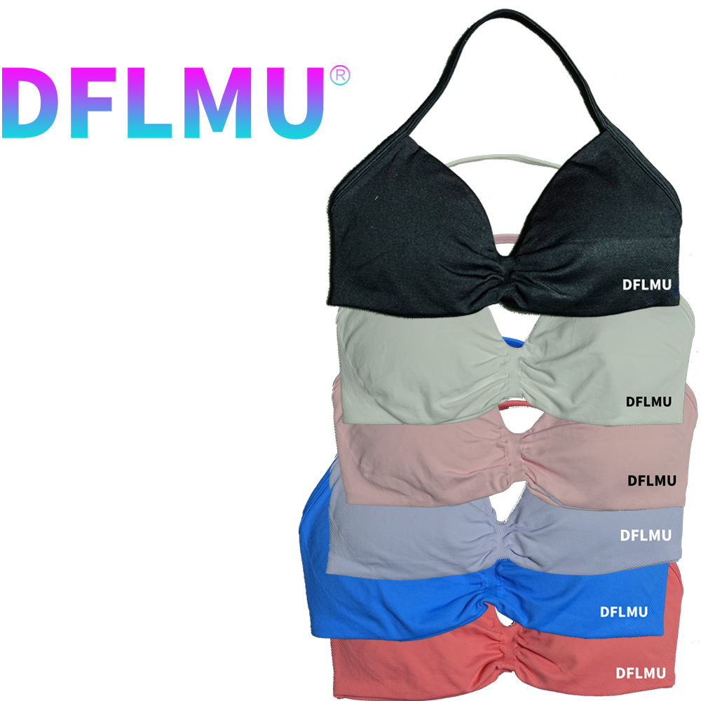 DFLMU Women Halter Sports Bra  - Sports Bra High Impact 评论和价格