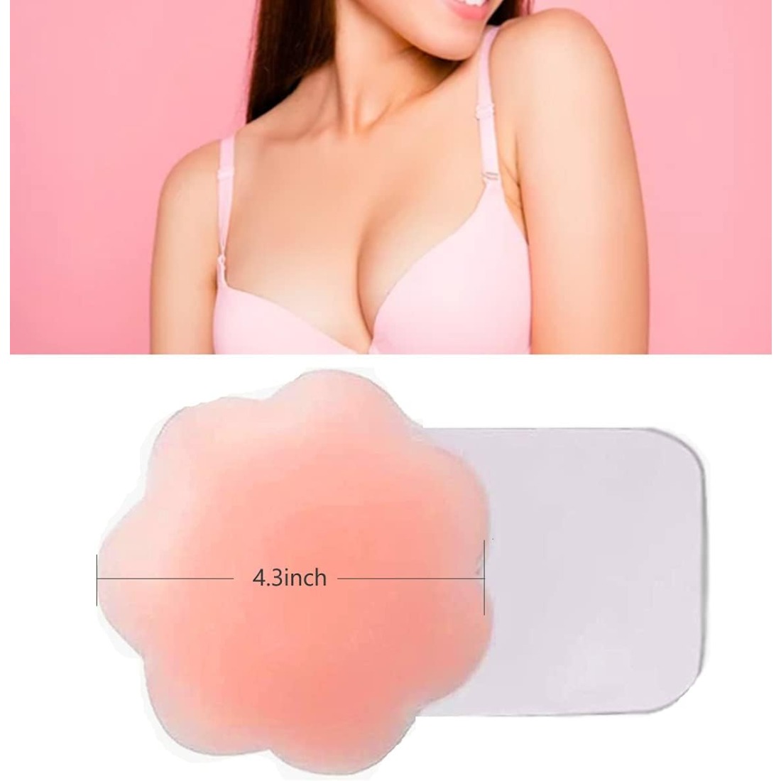 4.3 Inch Reusable Silicone Nip - Nipple Cover Pasties 评论和价格