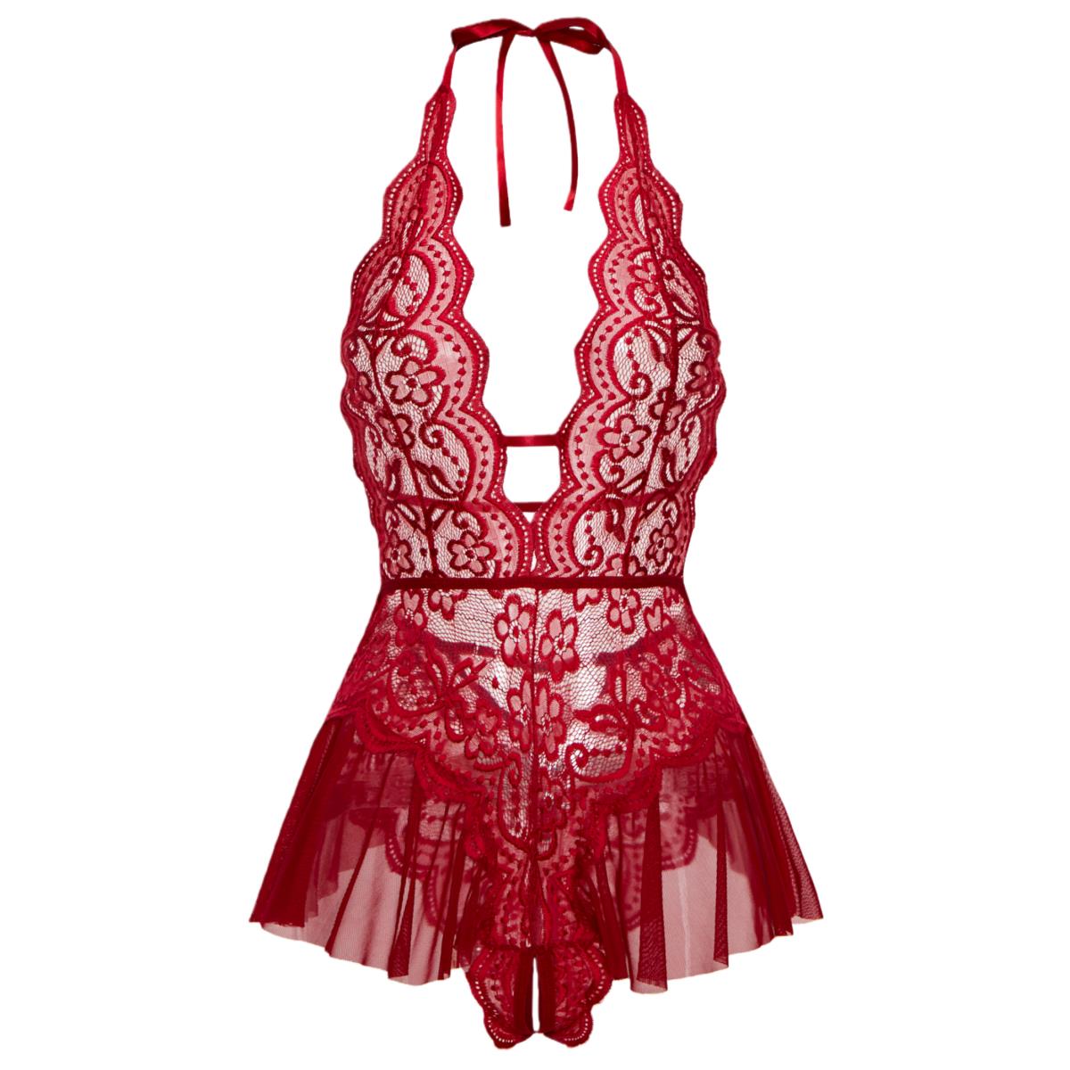 Erotic Crotchless Hot Lingerie - Lace Teddy Lingerie 评论和价格