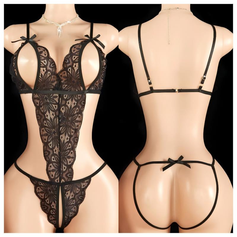 Open Bra Lingerie Set Erotic U - Bodystocking Fishnet 评论和价格