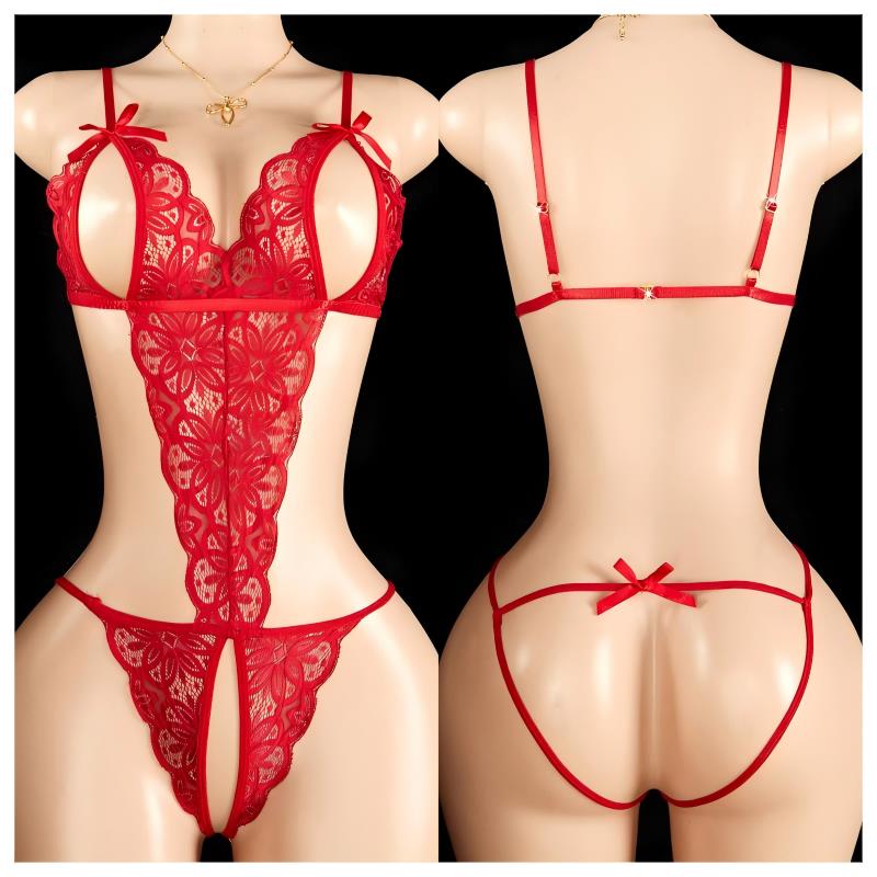 Open Bra Lingerie Set Erotic U - Bodystocking Fishnet 评论和价格