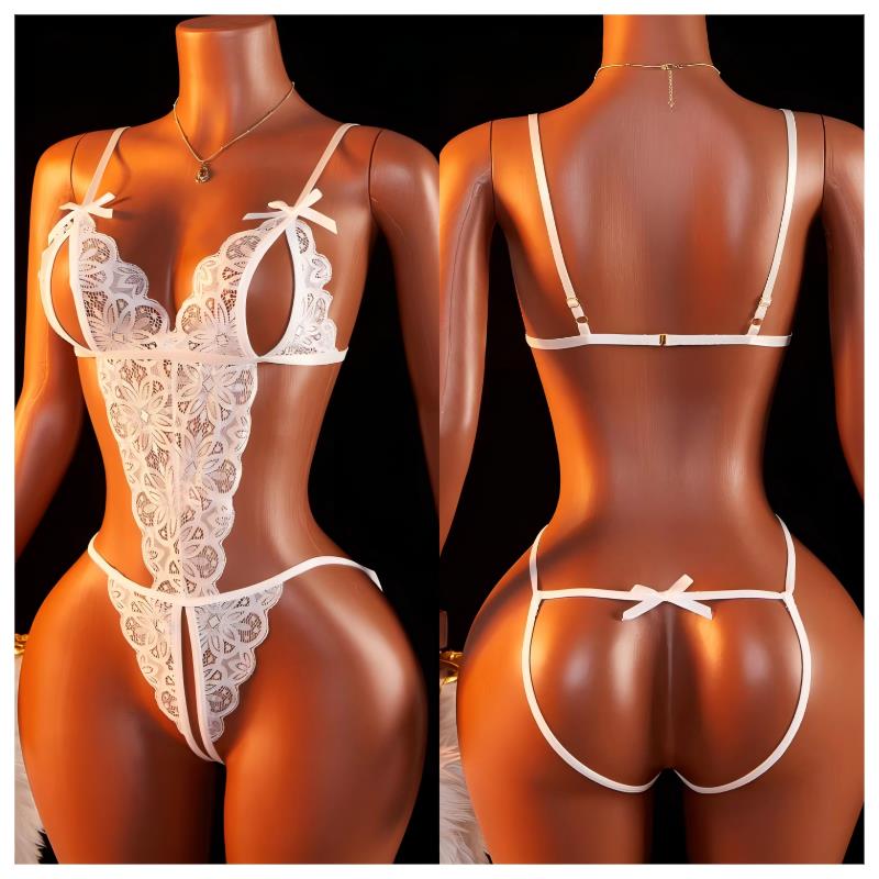 Open Bra Lingerie Set Erotic U - Bodystocking Fishnet 评论和价格