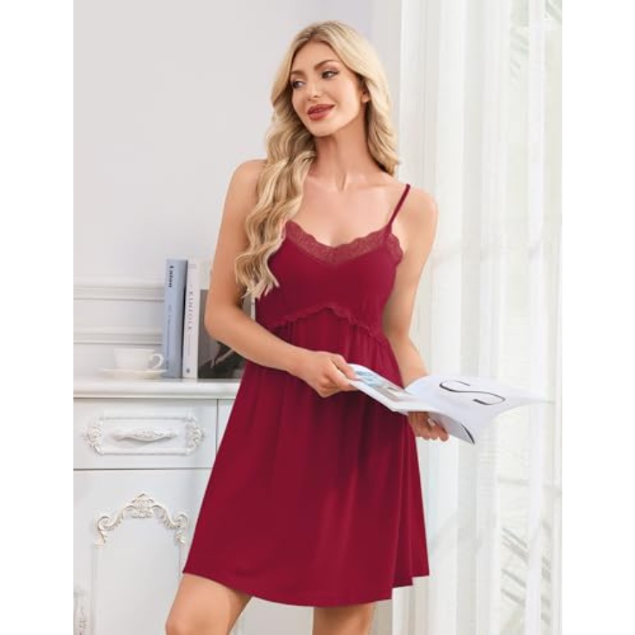 Sexy Nightgowns for Women Lace - Babydoll Chemise Night 评论和价格