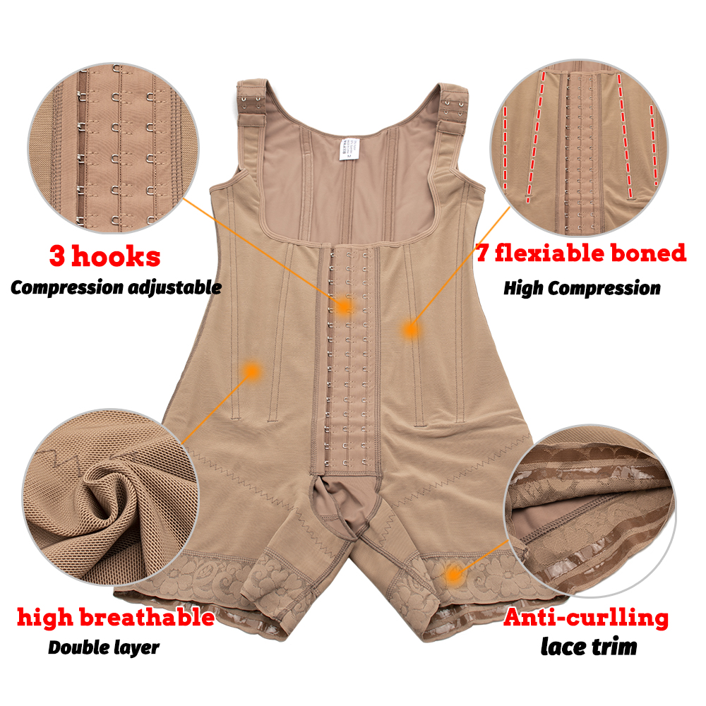 Fajas Colombian Girdles Post L - Shapewear Bodysuit Firm 评论和价格