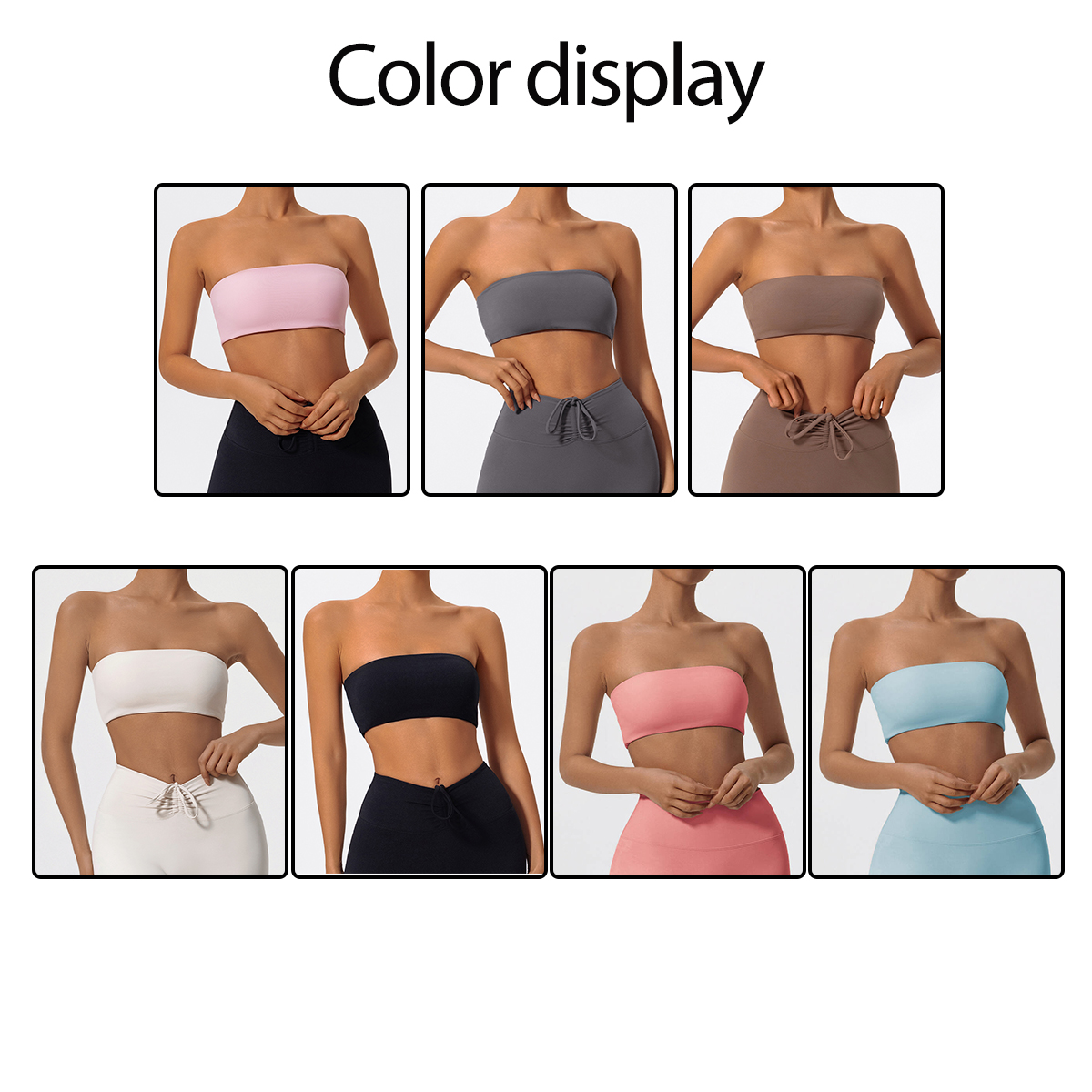 Strapless Sports Bra Gym Crop  - Sports Bra High Impact 评论和价格