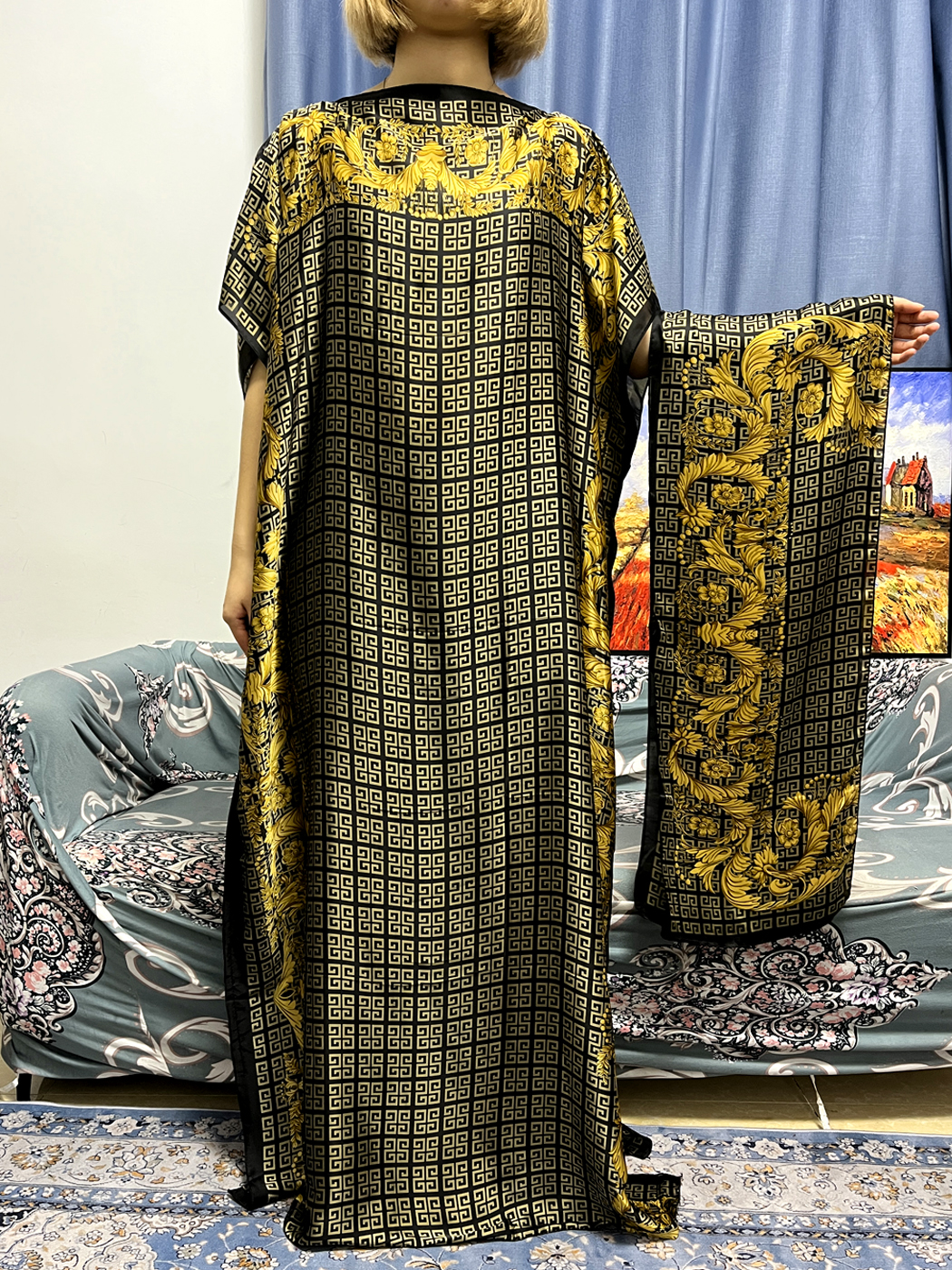 Abayas For Women Dubai Kaftan  - Robe Silk Women 评论和价格