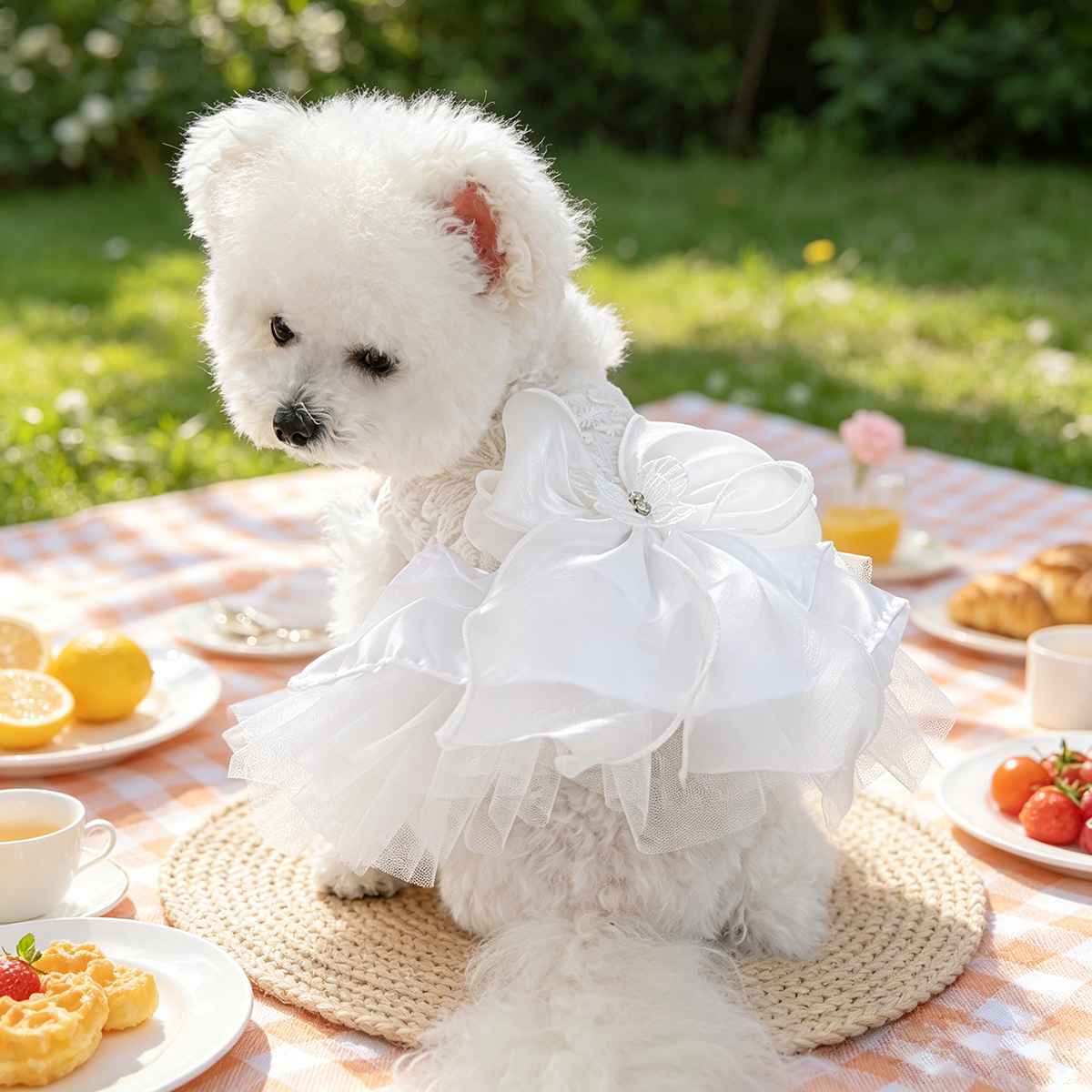 Elegant Lace Bow Pet Dress, Go - Lace Teddy Lingerie 评论和价格
