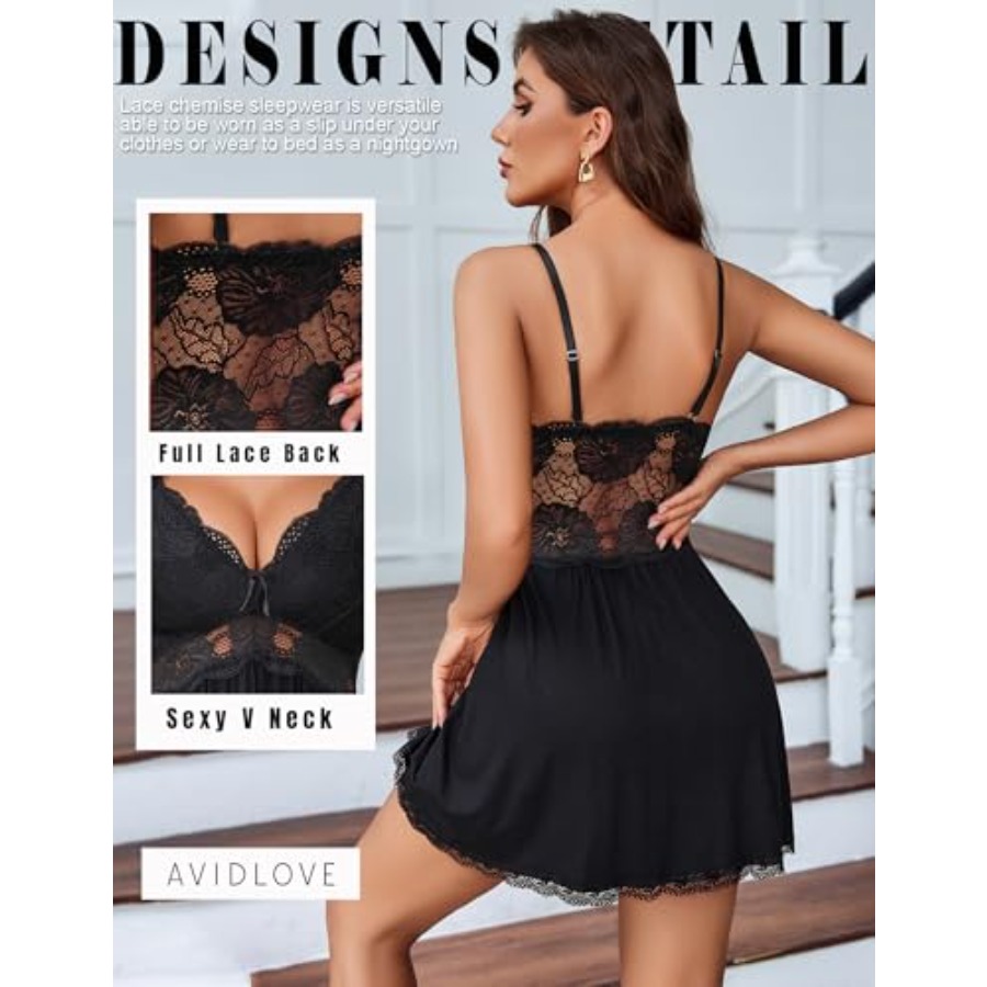 Avidlove Women Chemise Night G - Babydoll Chemise Night 评论和价格