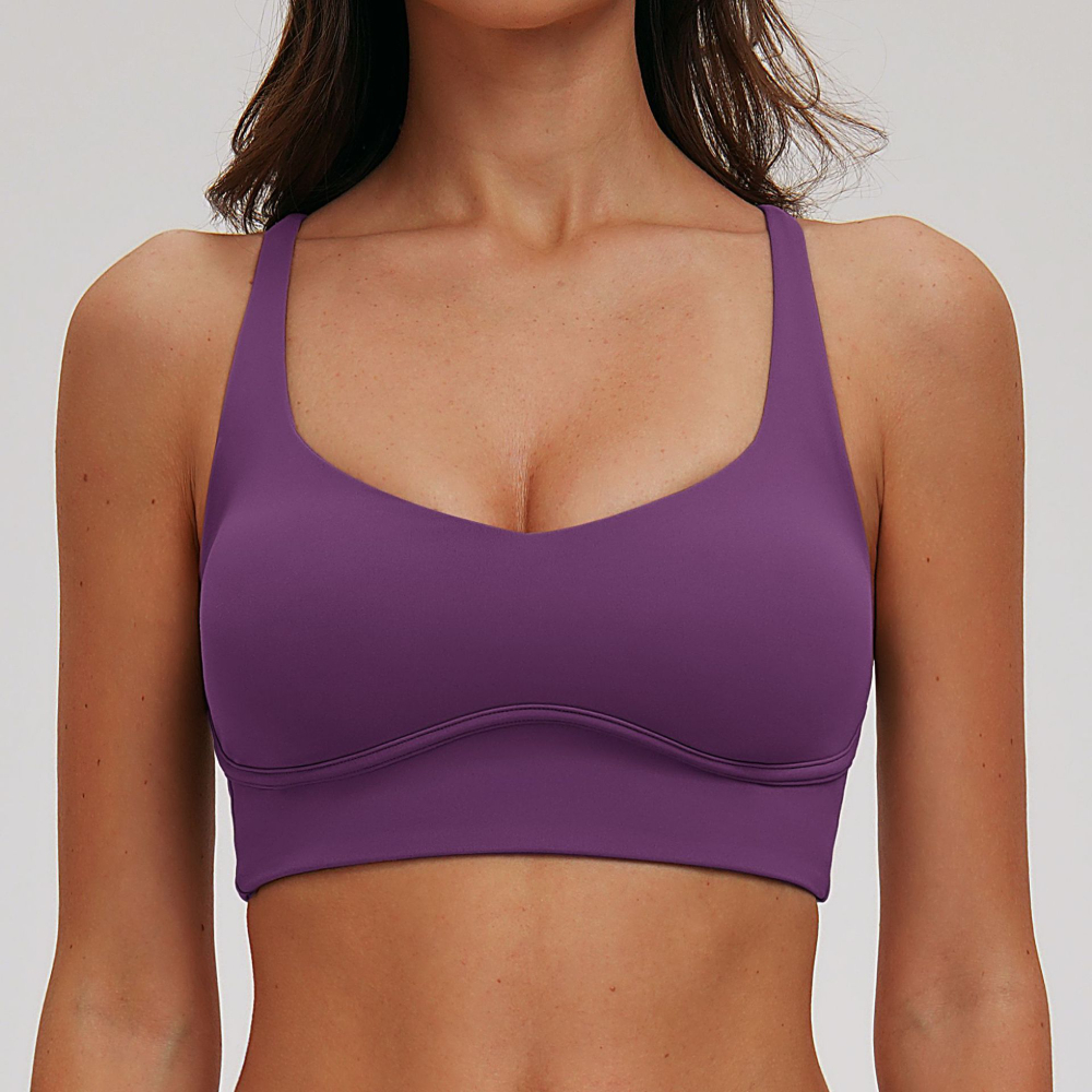 Sexy V-neck Sports Bra Yoga Un - Sports Bra High Impact 评论和价格