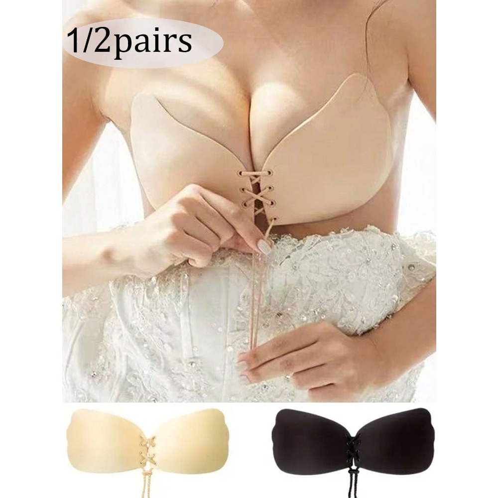 1/2pcs Wing-Shaped Adhesive Br - Silicone Bra Adhesive 评论和价格