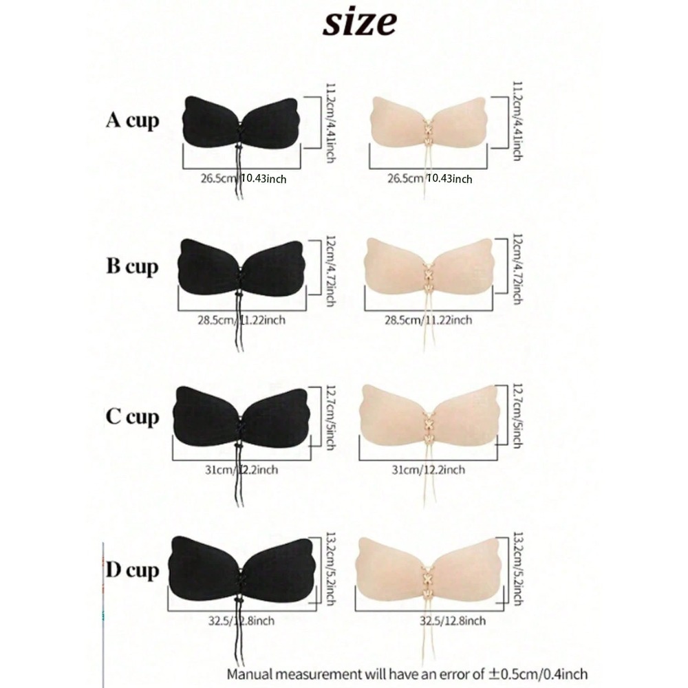 1/2pcs Wing-Shaped Adhesive Br - Silicone Bra Adhesive 评论和价格