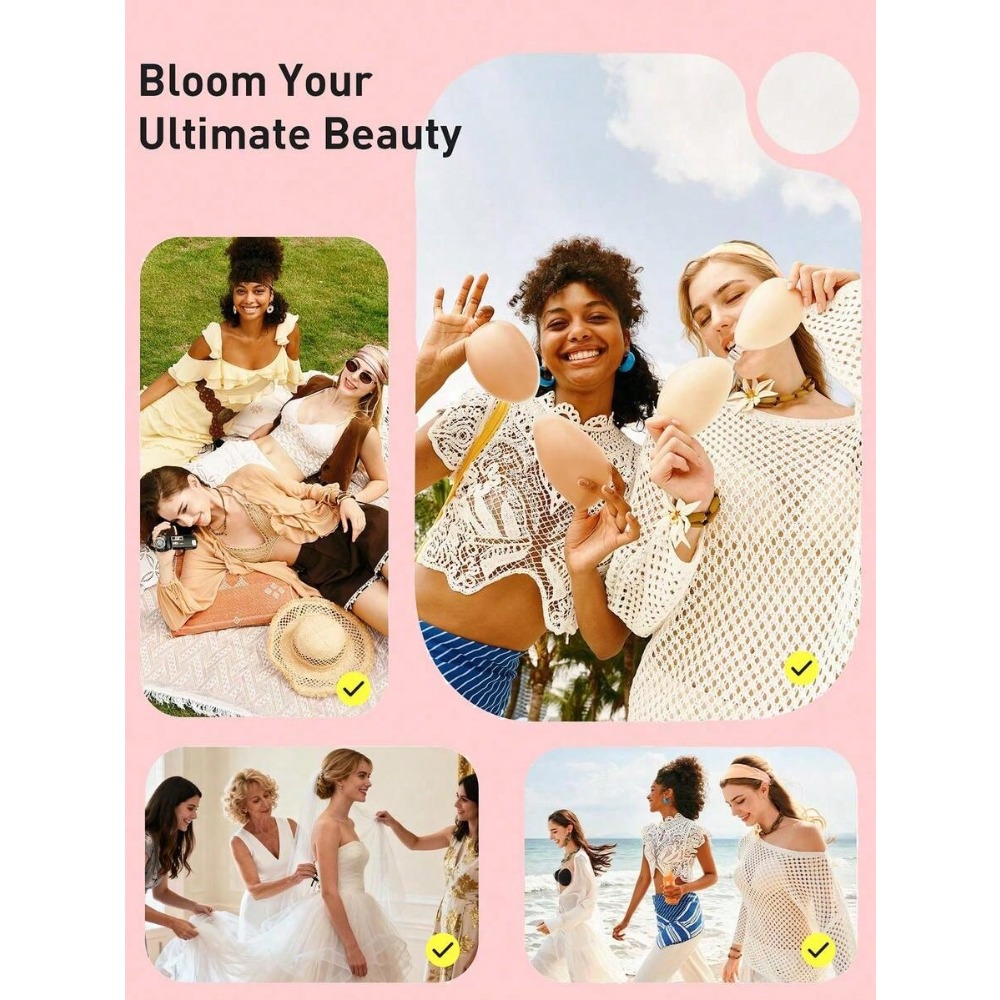 Waterproof Silicone Invisible  - Strapless Bra Backless 评论和价格