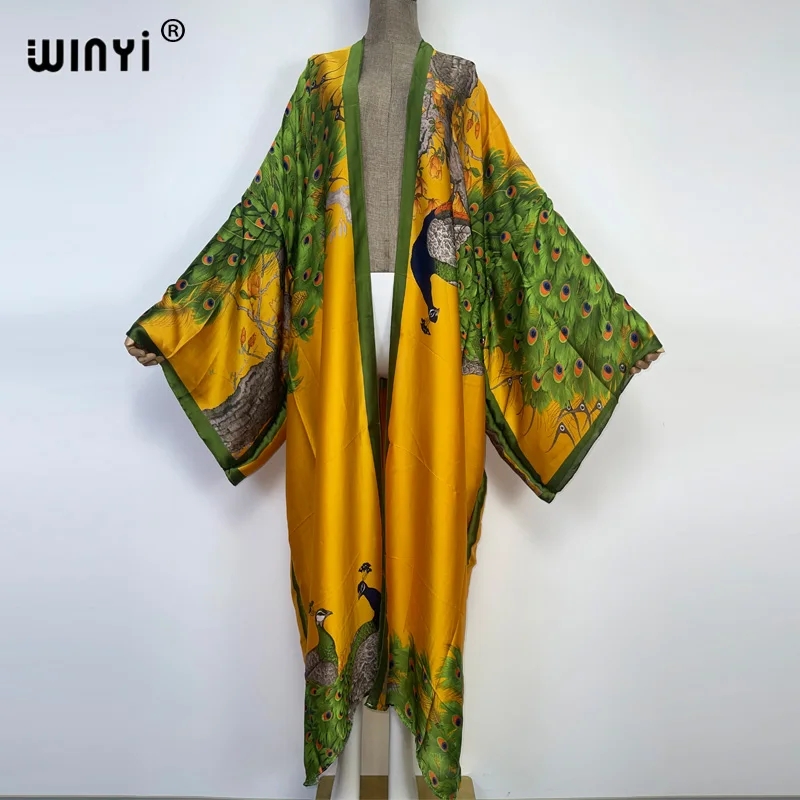 WINYI 2024 Summer Women Cardig - Robe Silk Women 评论和价格