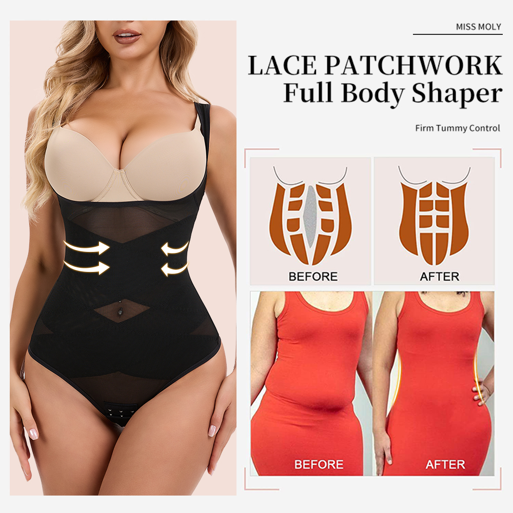 Mesh Thongs Bodysuit Shapewear - Shapewear Bodysuit Firm 评论和价格
